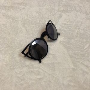 Free with Purchase Aldo Black Refective Cat Eye Sunglasses